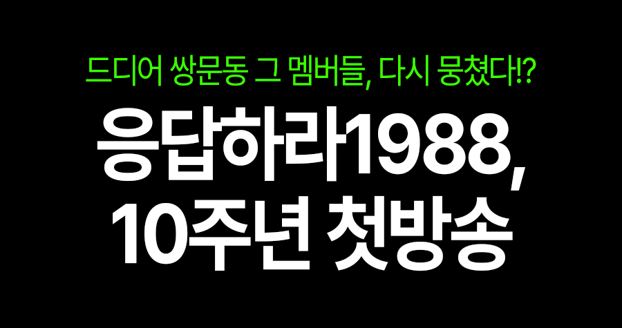 tvN 일 잘한다… ‘응답하라 1988’ 10주년 낋여왔다