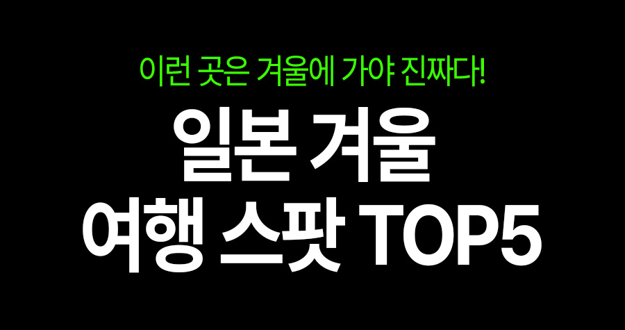 겨울 일본은 여기서 끝? 훗카이도부터 교토까지 ‘설경 명소 5종 세트’